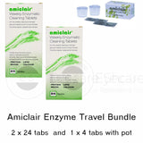 Amiclair Contact Lens Protein Remover Tablets with Soaking Pots
