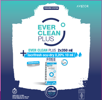Ever Clean Plus 2 x 350ml with Free Lacrifresh Ocu-Dry 0.2% 10ml Drops