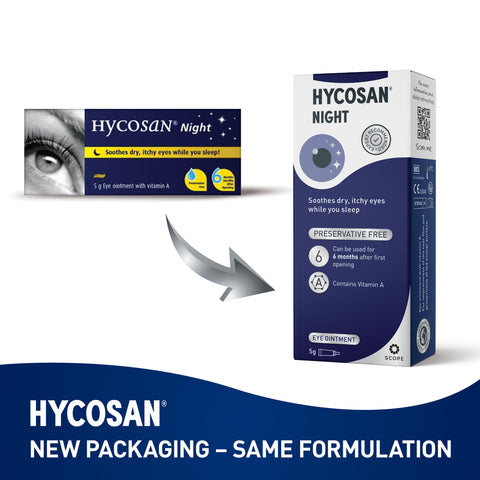 Hycosan Night Dry Eye Ointment - 5 Pack