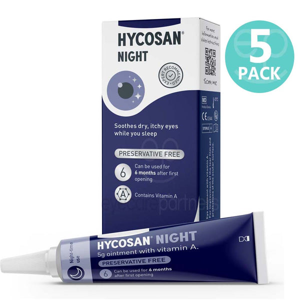 Hycosan Night Dry Eye Ointment - 5 Pack