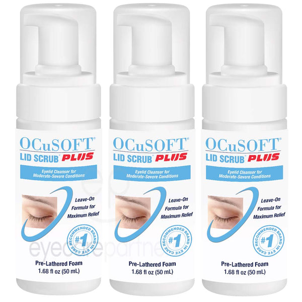 Ocusoft Plus Foam Lid Scrub Triple Pack