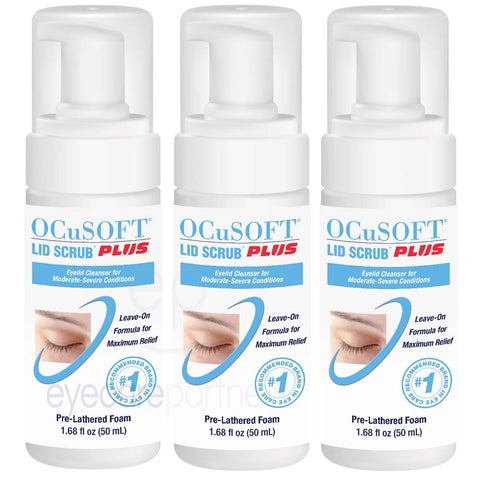 Ocusoft Plus Foam Lid Scrub Triple Pack