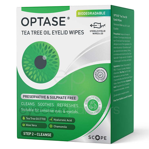 OPTASE Tea Tree Oil Eyelid Wipes