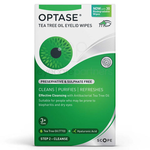OPTASE Tea Tree Oil Eyelid Wipes - 30 Wipes