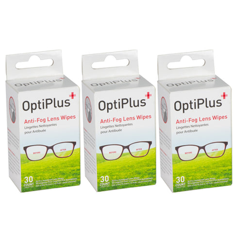 Anti-Fog Lens Wipes OptiPlus - 30 Wipe Pack