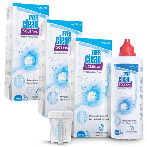 Ever Clean Scleral Contact Lens Daily Disinfection - 300 ml - 30 Days