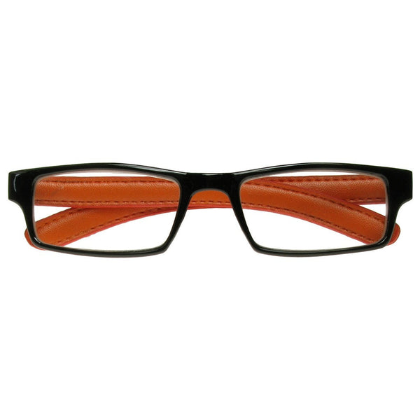 +3.00 Reading Glasses - Unisex - Black&Orange - Prague - Eyecare-Shop - 1