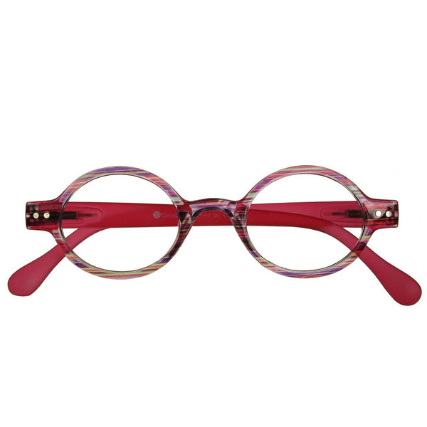 +1.00 Reading Glasses - Womens - Pink Stripe - Louvre - Eyecare-Shop - 1