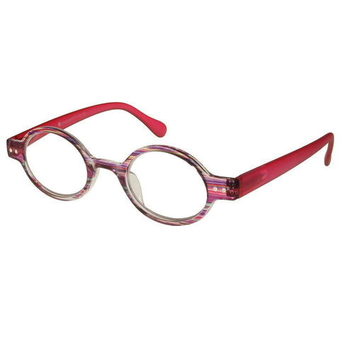 +1.00 Reading Glasses - Womens - Pink Stripe - Louvre - Eyecare-Shop - 2