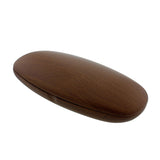 Brown Coloured Wood Effect Metal Glasses Case - Timber