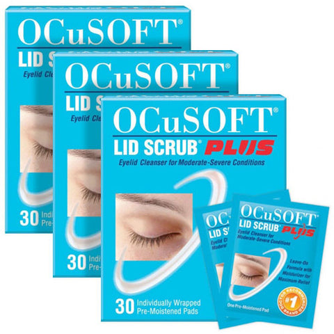 Ocusoft Plus Lid Scrub Wipes - 30 wipes pack